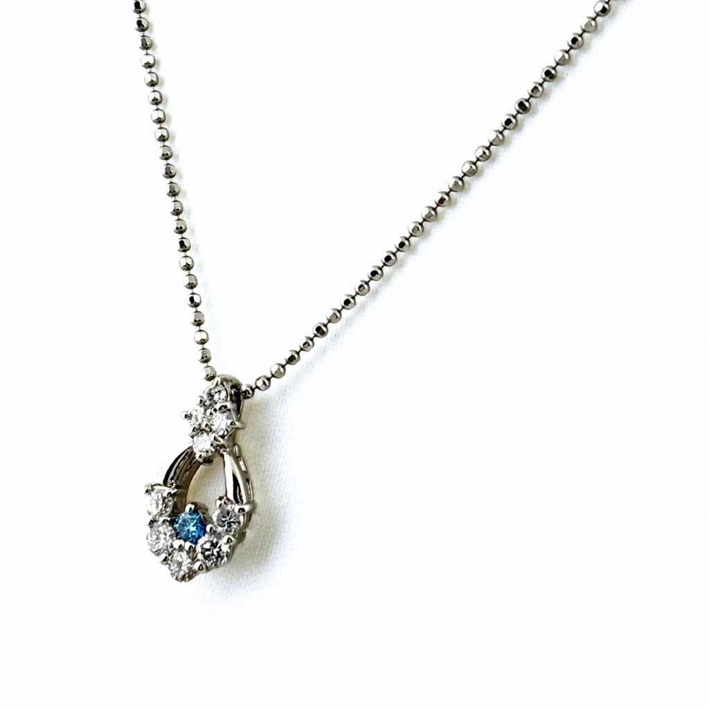 メレダイヤ デザインネックレス プラチナ ペンダント トリートメントダイヤモンド ネックレス Pt900 Pt850 ダイヤモンド レディース 【中古】nbjwl