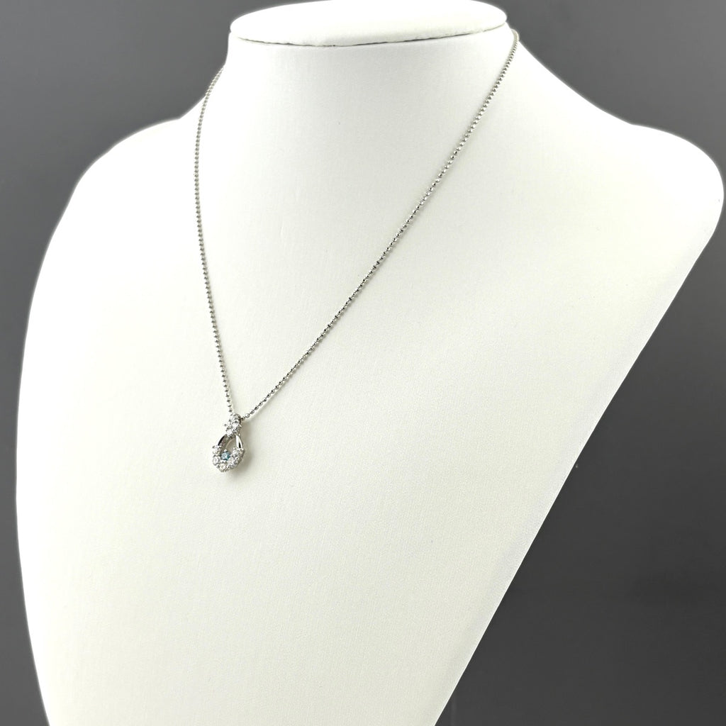 メレダイヤ デザインネックレス プラチナ ペンダント トリートメントダイヤモンド ネックレス Pt900 Pt850 ダイヤモンド レディース 【中古】nbjwl