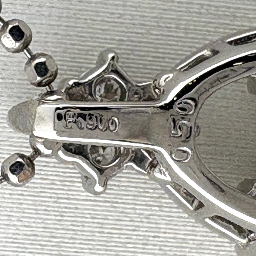 メレダイヤ デザインネックレス プラチナ ペンダント トリートメントダイヤモンド ネックレス Pt900 Pt850 ダイヤモンド レディース 【中古】nbjwl