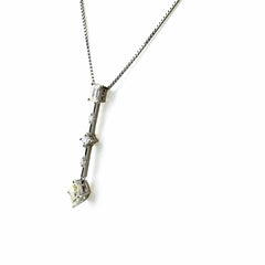 メレダイヤ デザインネックレス プラチナ ペンダント ネックレス Pt900 Pt850 ダイヤモンド レディース 【中古】nbjwl