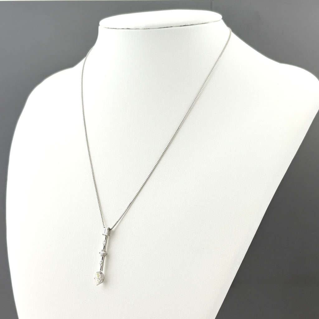 メレダイヤ デザインネックレス プラチナ ペンダント ネックレス Pt900 Pt850 ダイヤモンド レディース 【中古】nbjwl