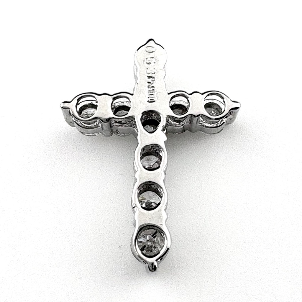 クロスモチーフ ペンダントトップ プラチナ メレダイヤ 十字架 ペンダントトップ Pt900 ダイヤモンド レディース 【中古】nbjwl