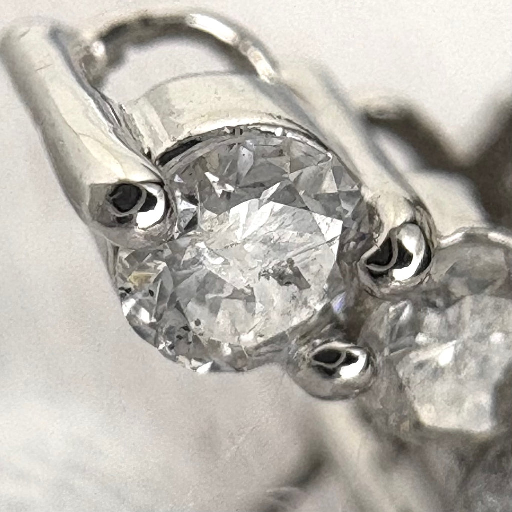 クロスモチーフ ペンダントトップ プラチナ メレダイヤ 十字架 ペンダントトップ Pt900 ダイヤモンド レディース 【中古】nbjwl