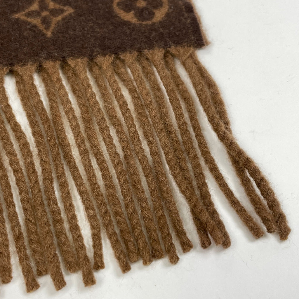 ルイ・ヴィトン エシャルプ ゲーム オン モノグラム ハート クルーズ マフラー カシミヤ マロン レディース 【中古】brbag