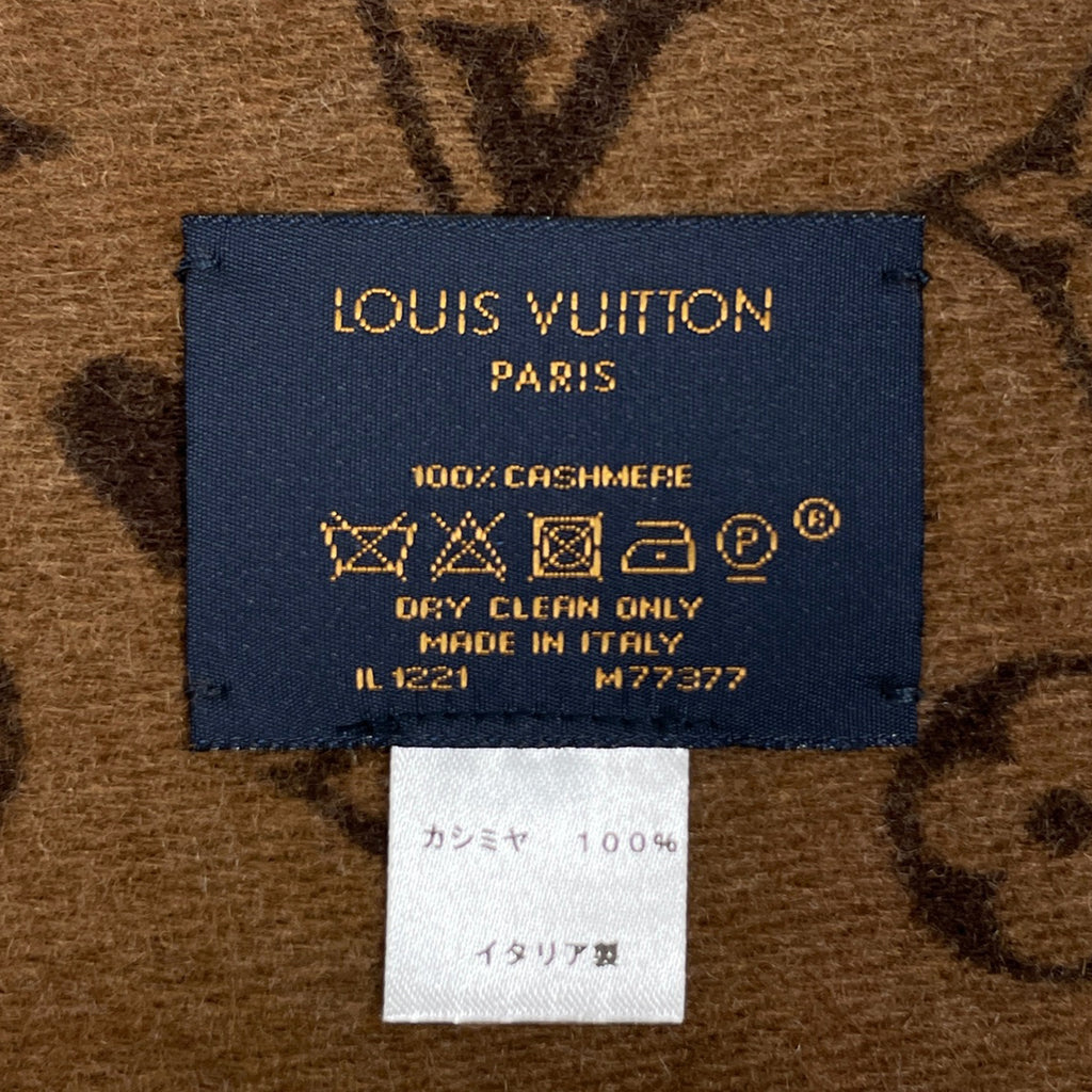 ルイ・ヴィトン エシャルプ ゲーム オン モノグラム ハート クルーズ マフラー カシミヤ マロン レディース 【中古】brbag