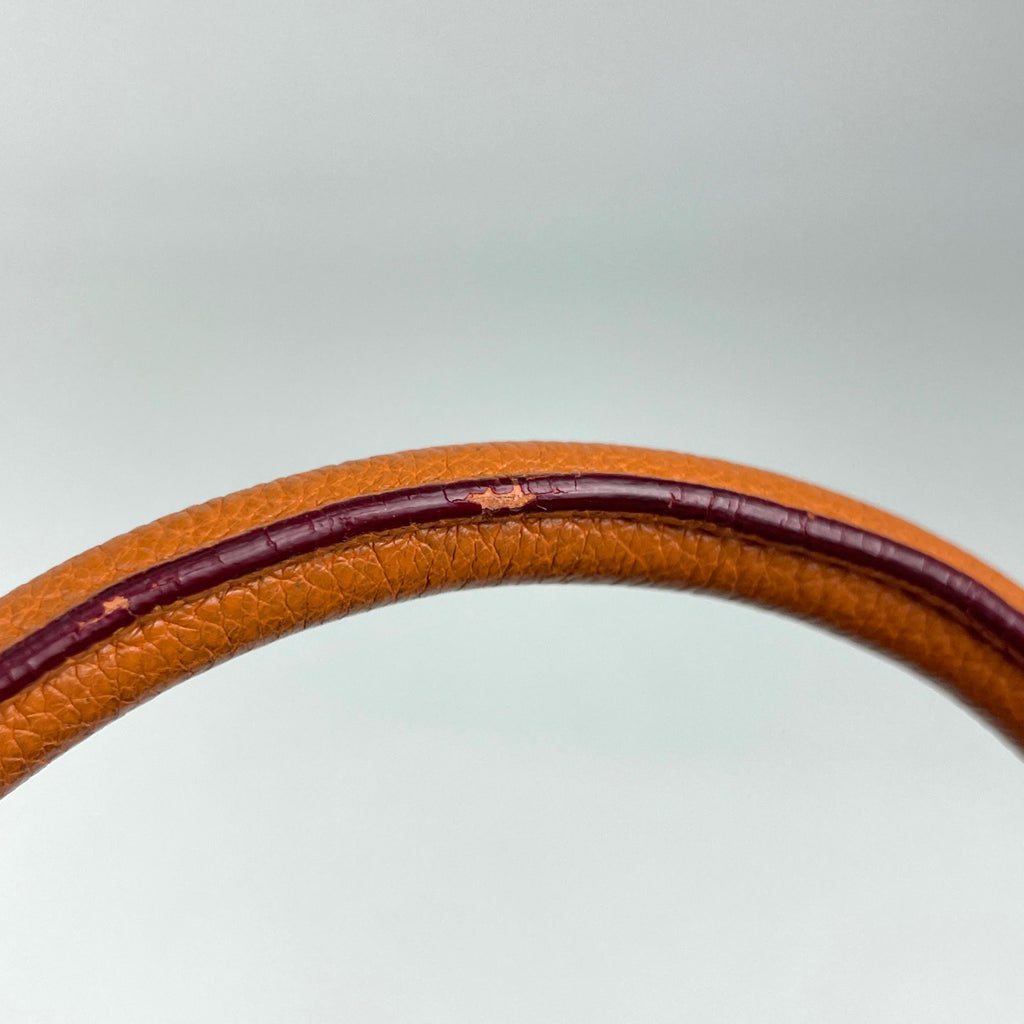 ミュウ ミュウ ロゴ ハンドバッグ 2WAY ショルダーバッグ ハンドバッグ レザー オレンジ レディース 【中古】brbag