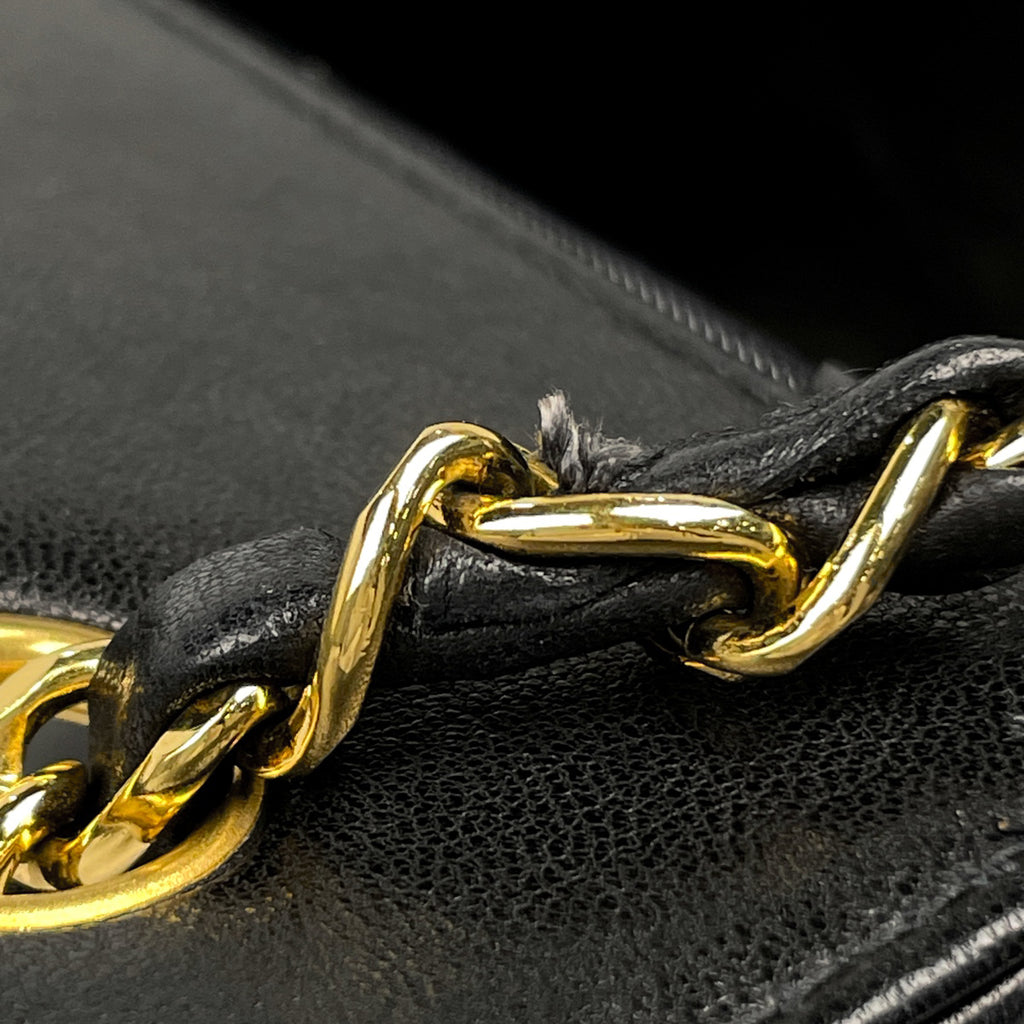 シャネル マトラッセ シングルフラップ チェーン ショルダーバッグ ココマーク ショルダーバッグ レザー ブラック マトラッセ25 レディース 【中古】brbag