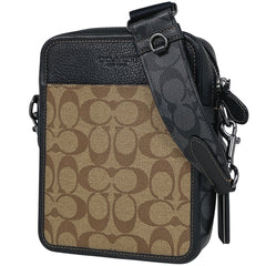 コーチ シグネチャー ショルダーバッグ ロゴ 斜め掛け ショルダーバッグ コーティングキャンバス ブラウン CC090 レディース 【中古】brbag