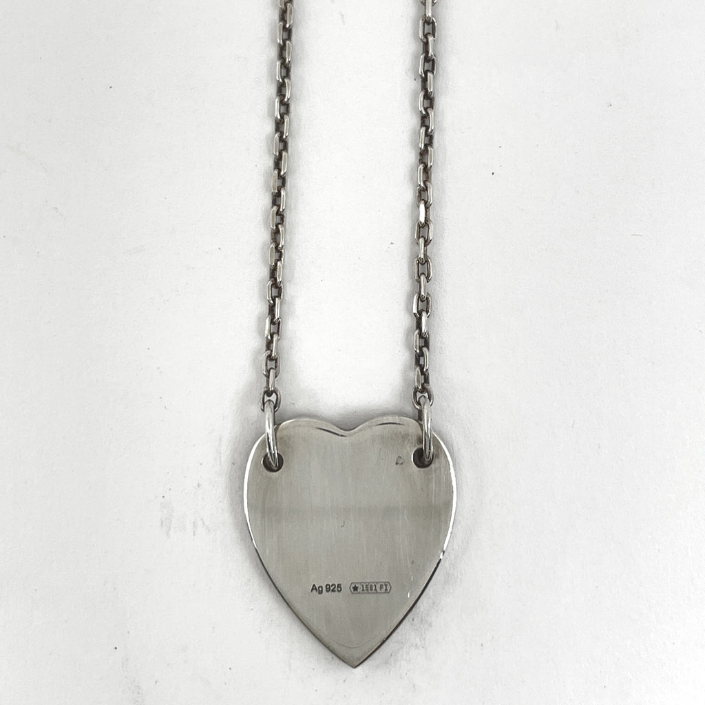 グッチ ハートモチーフ ネックレス ロゴ ネックレス シルバー925 シルバー レディース 【中古】bracc