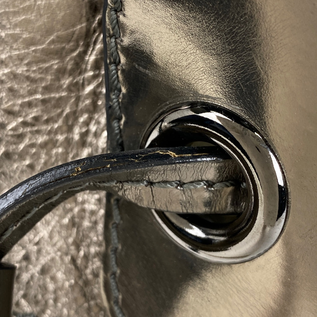 バーバリー チェック柄 ショルダーバッグ ワンショルダー 巾着型 ショルダーバッグ レザー ベージュ レディース 【中古】brbag