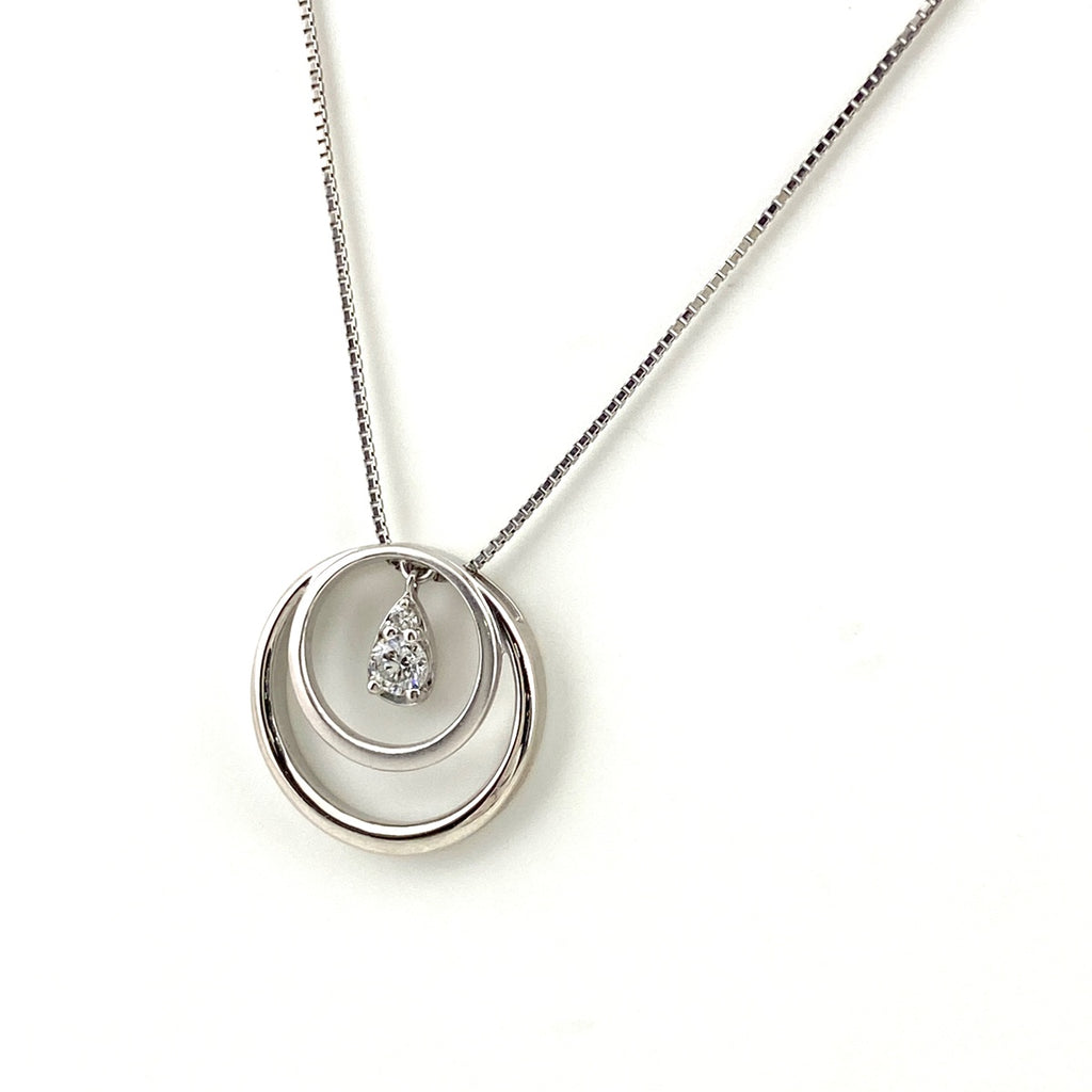メレダイヤ デザインネックレス プラチナ ペンダント ネックレス Pt900 Pt850 ダイヤモンド レディース 【中古】nbjwl