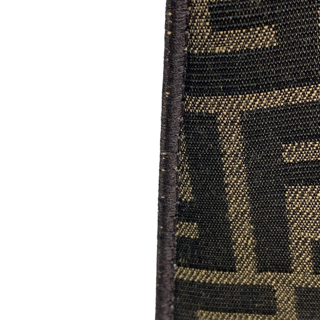 フェンディ ピーカブー プチ ハンドバッグ 2WAY ショルダーバッグ クリスタル刺繍 ズッカ柄 ハンドバッグ キャンバス ブラウン 8BN335 レディース 【中古】brbag