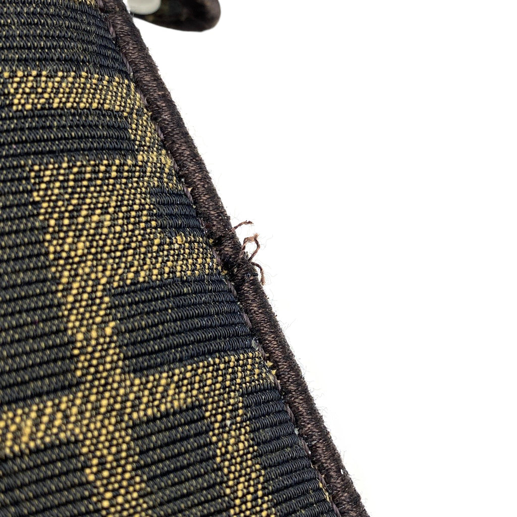 フェンディ ピーカブー プチ ハンドバッグ 2WAY ショルダーバッグ クリスタル刺繍 ズッカ柄 ハンドバッグ キャンバス ブラウン 8BN335 レディース 【中古】brbag