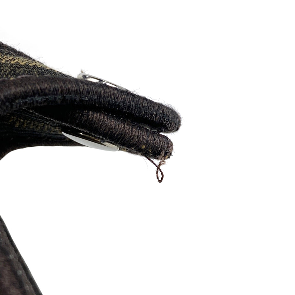 フェンディ ピーカブー プチ ハンドバッグ 2WAY ショルダーバッグ クリスタル刺繍 ズッカ柄 ハンドバッグ キャンバス ブラウン 8BN335 レディース 【中古】brbag