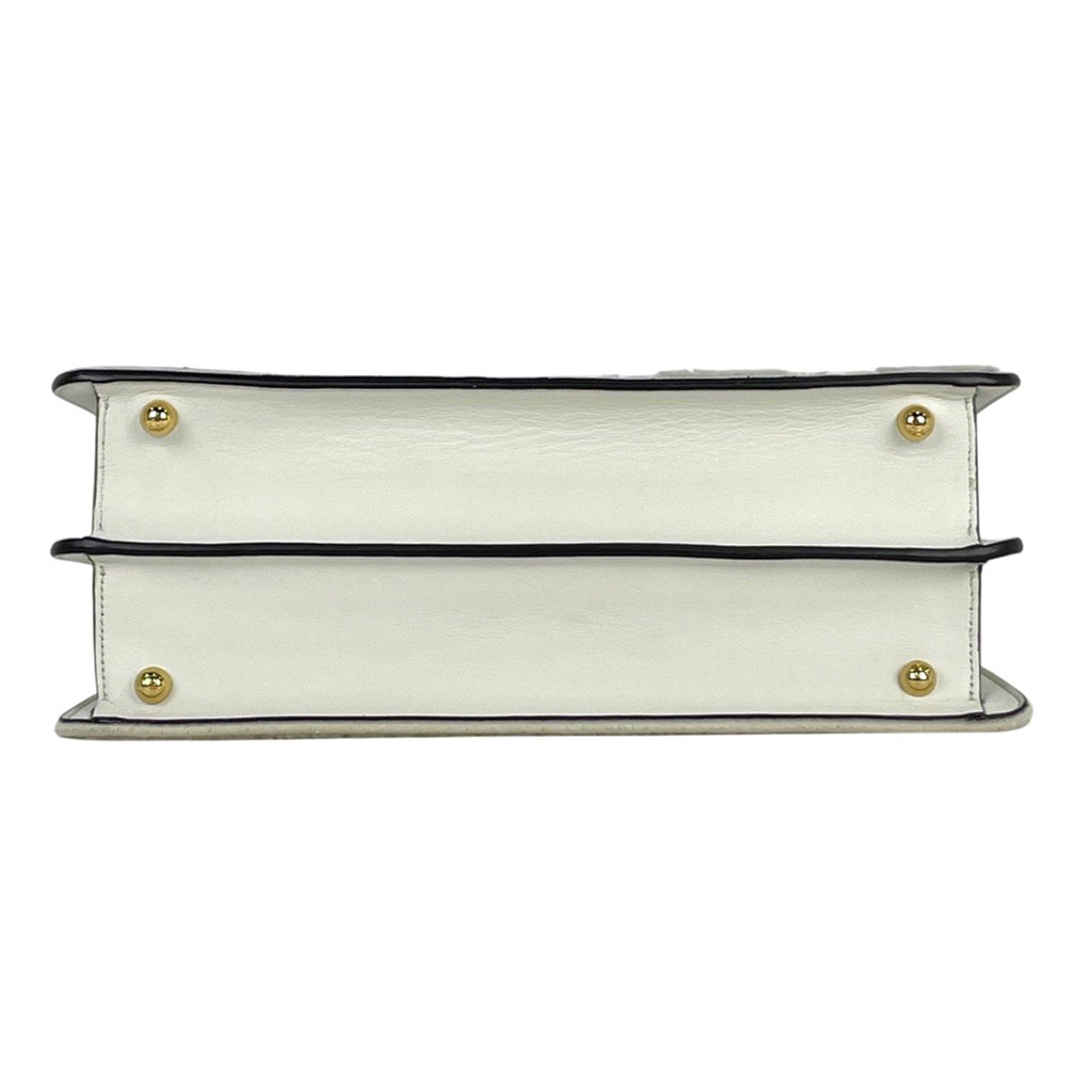 フェンディ ピーカブー アイシーユー ミディアム ハンドバッグ 2WAY ショルダーバッグ ムートン ハンドバッグ レザー ホワイト 8BN321 レディース 【中古】brbag