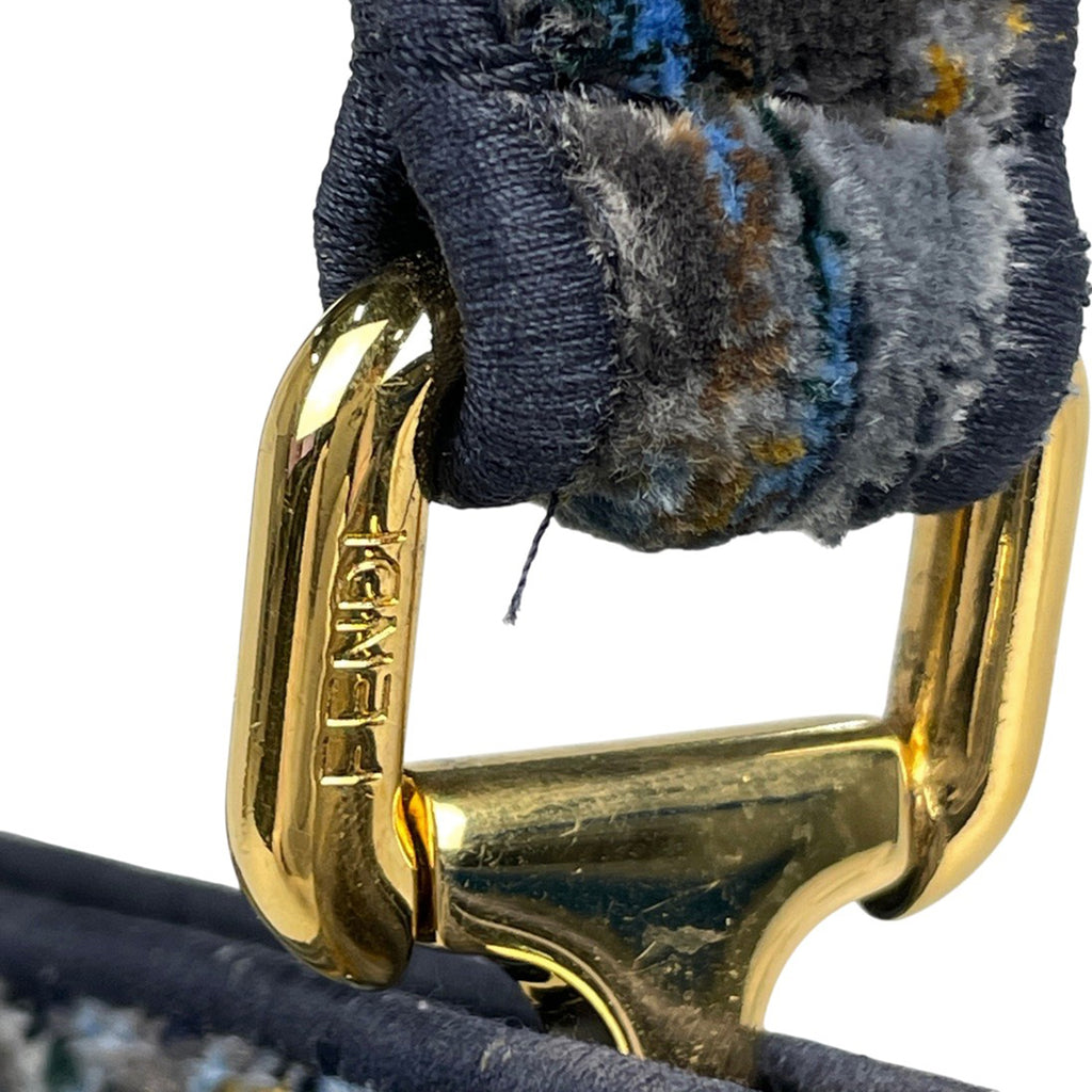 フェンディ ピーカブー アイシーユー ミディアム ハンドバッグ 2WAY ショルダーバッグ マーブル ハンドバッグ ファブリック ネイビー マルチカラー 8BN321 レディース 【中古】brbag