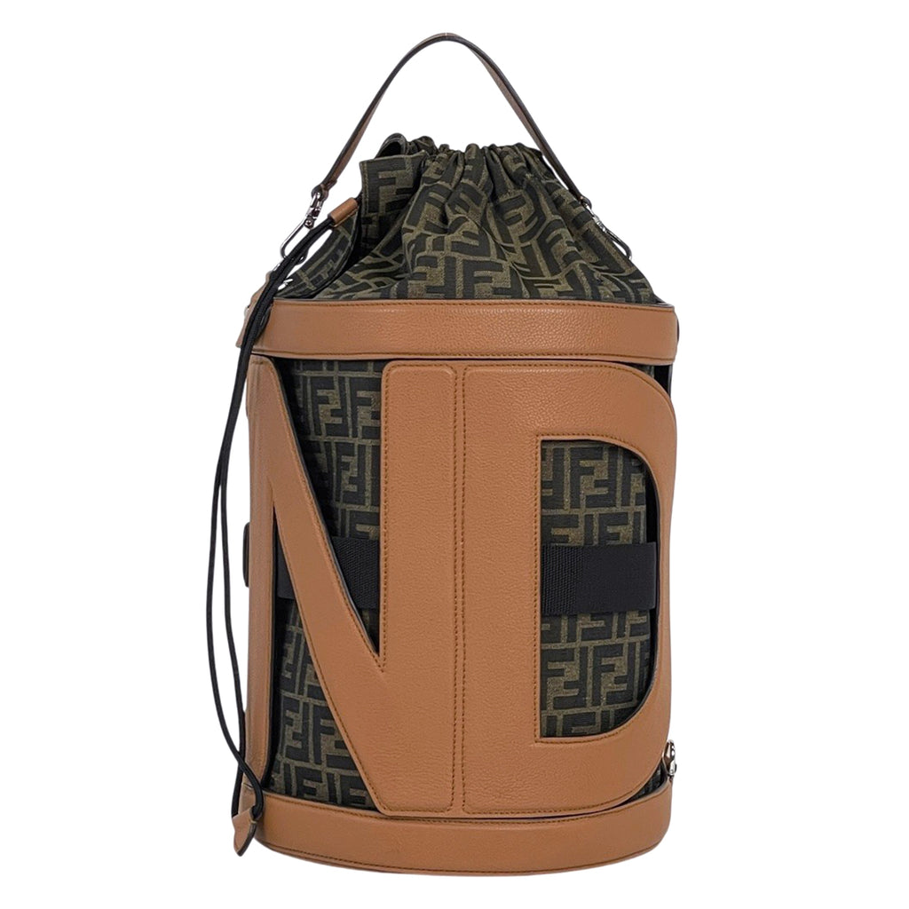 フェンディ ズッカ柄 ハンドバッグ 2WAY ショルダーバッグ 巾着 ハンドバッグ キャンバス ブラウン レディース 【中古】brbag