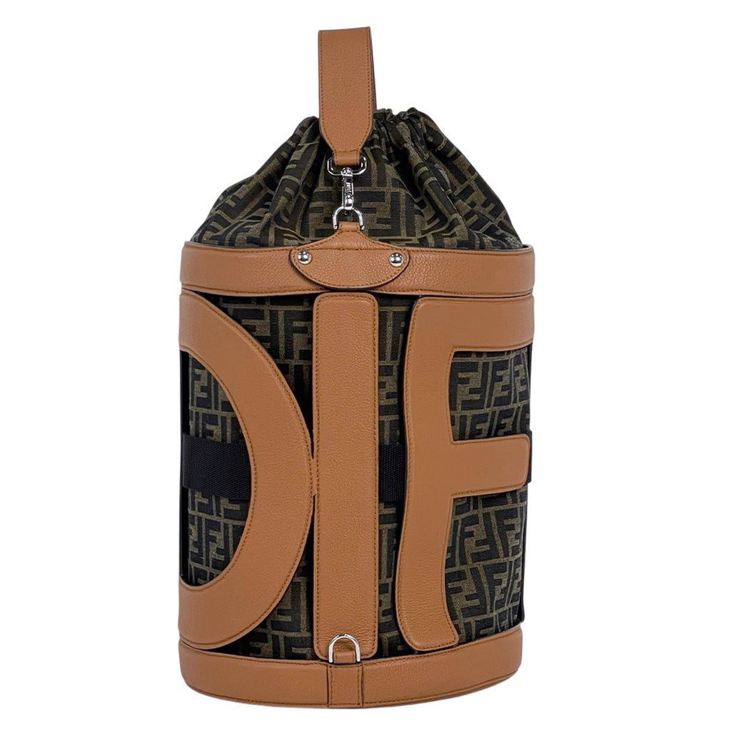 フェンディ ズッカ柄 ハンドバッグ 2WAY ショルダーバッグ 巾着 ハンドバッグ キャンバス ブラウン レディース 【中古】brbag