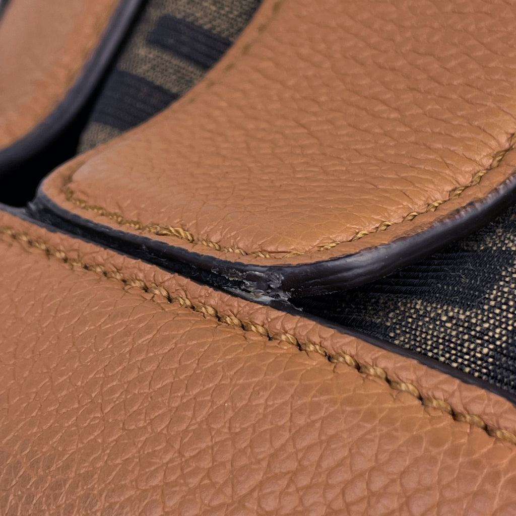 フェンディ ズッカ柄 ハンドバッグ 2WAY ショルダーバッグ 巾着 ハンドバッグ キャンバス ブラウン レディース 【中古】brbag