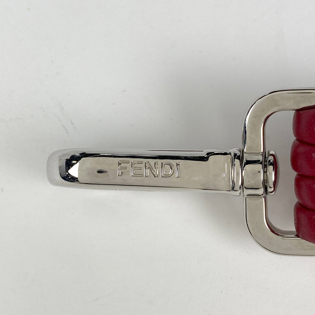 フェンディ ズッカ柄 ショルダーストラップ 肩掛け ショルダーストラップ ファブリック レザー ブラウン レッド レディース 【中古】brbag