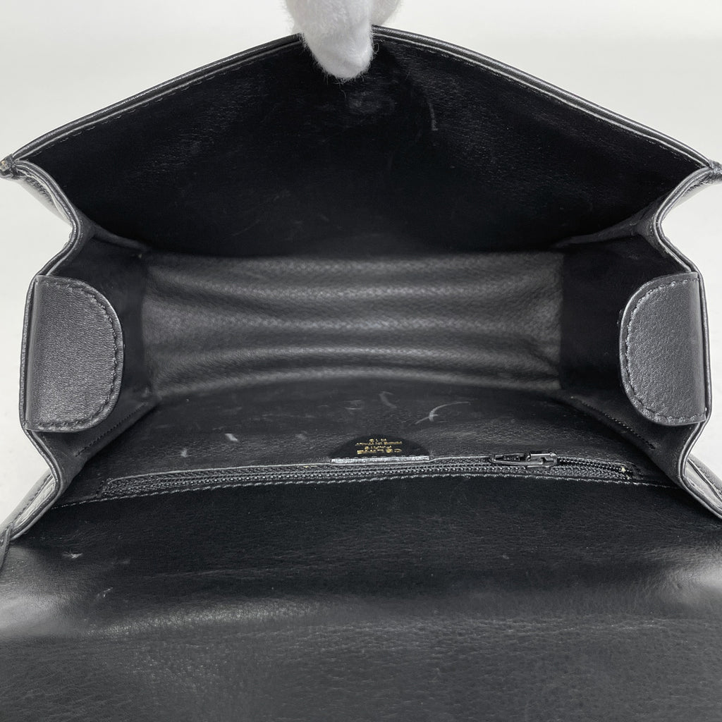 セリーヌ ロゴ ハンドバッグ 2WAY ショルダーバッグ ハンドバッグ レザー ブラック レディース 【中古】brbag