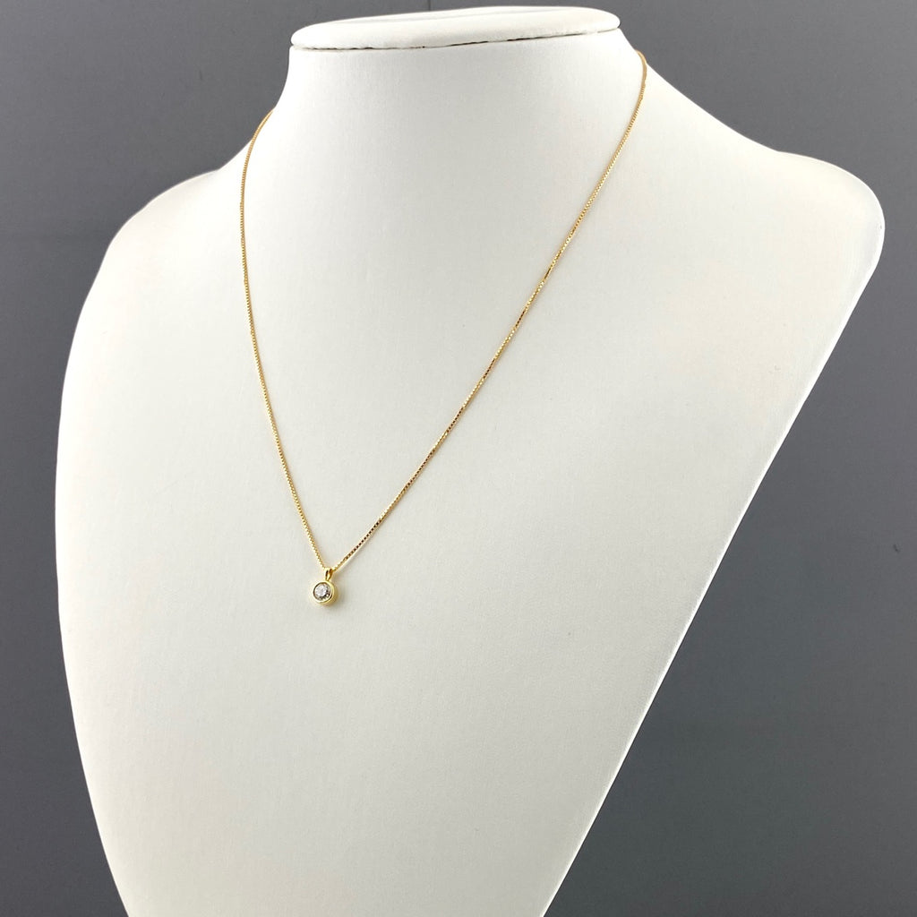 ダイヤモンド デザインネックレス YG イエローゴールド ペンダント ネックレス K18 ダイヤモンド レディース 【中古】nbjwl