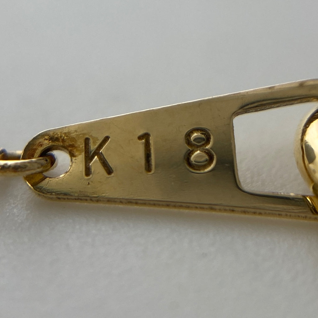 ダイヤモンド デザインネックレス YG イエローゴールド ペンダント ネックレス K18 ダイヤモンド レディース 【中古】nbjwl