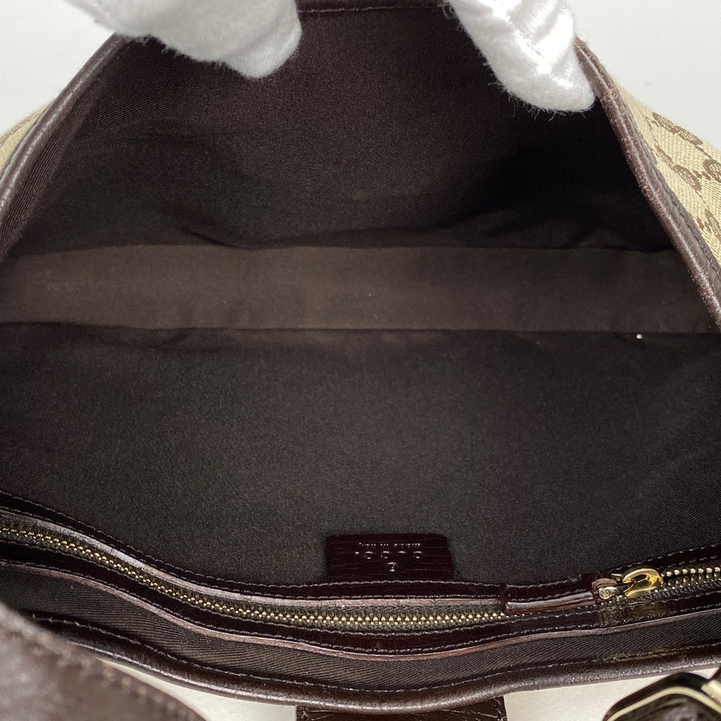 グッチ GG柄 ショルダーバッグ ウェブ シェリーライン ワンショルダー ショルダーバッグ GGキャンバス ブラウン 130779 レディース 【中古】brbag