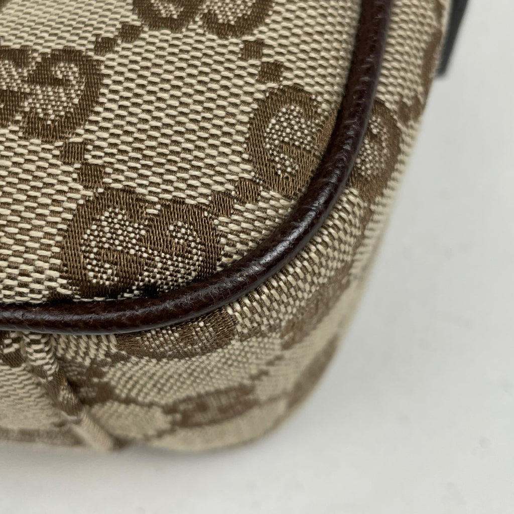 グッチ GG柄 ショルダーバッグ シェリーライン ウェブ ショルダーバッグ GGキャンバス ブラウン 145814 レディース 【中古】brbag