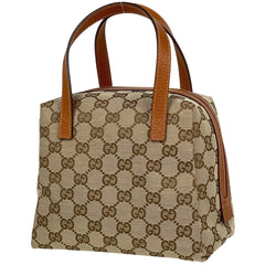 グッチ GG柄 ハンドバッグ ミニ ポーチ ハンドバッグ GGキャンバス ブラウン 124542 レディース 【中古】brbag