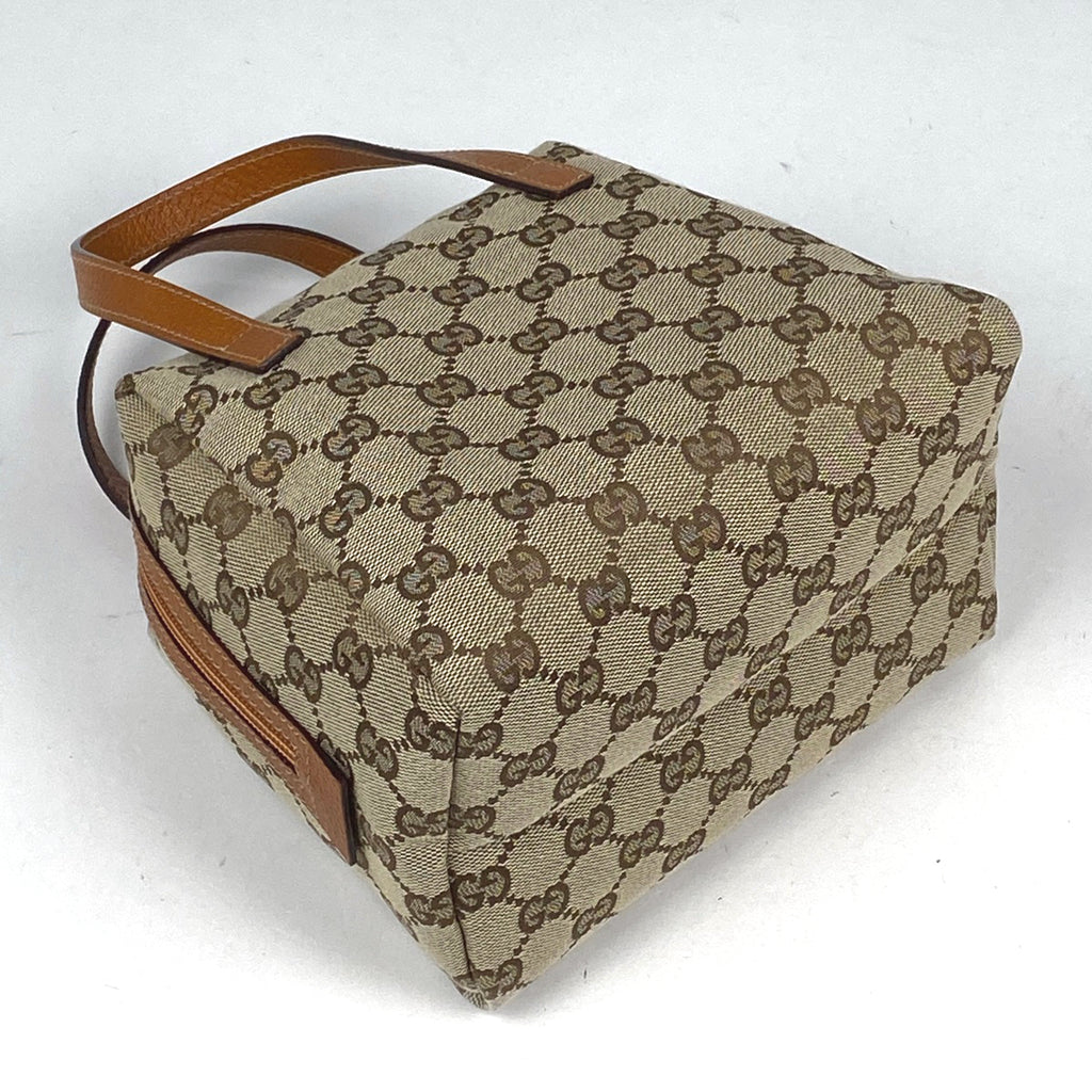 グッチ GG柄 ハンドバッグ ミニ ポーチ ハンドバッグ GGキャンバス ブラウン 124542 レディース 【中古】brbag