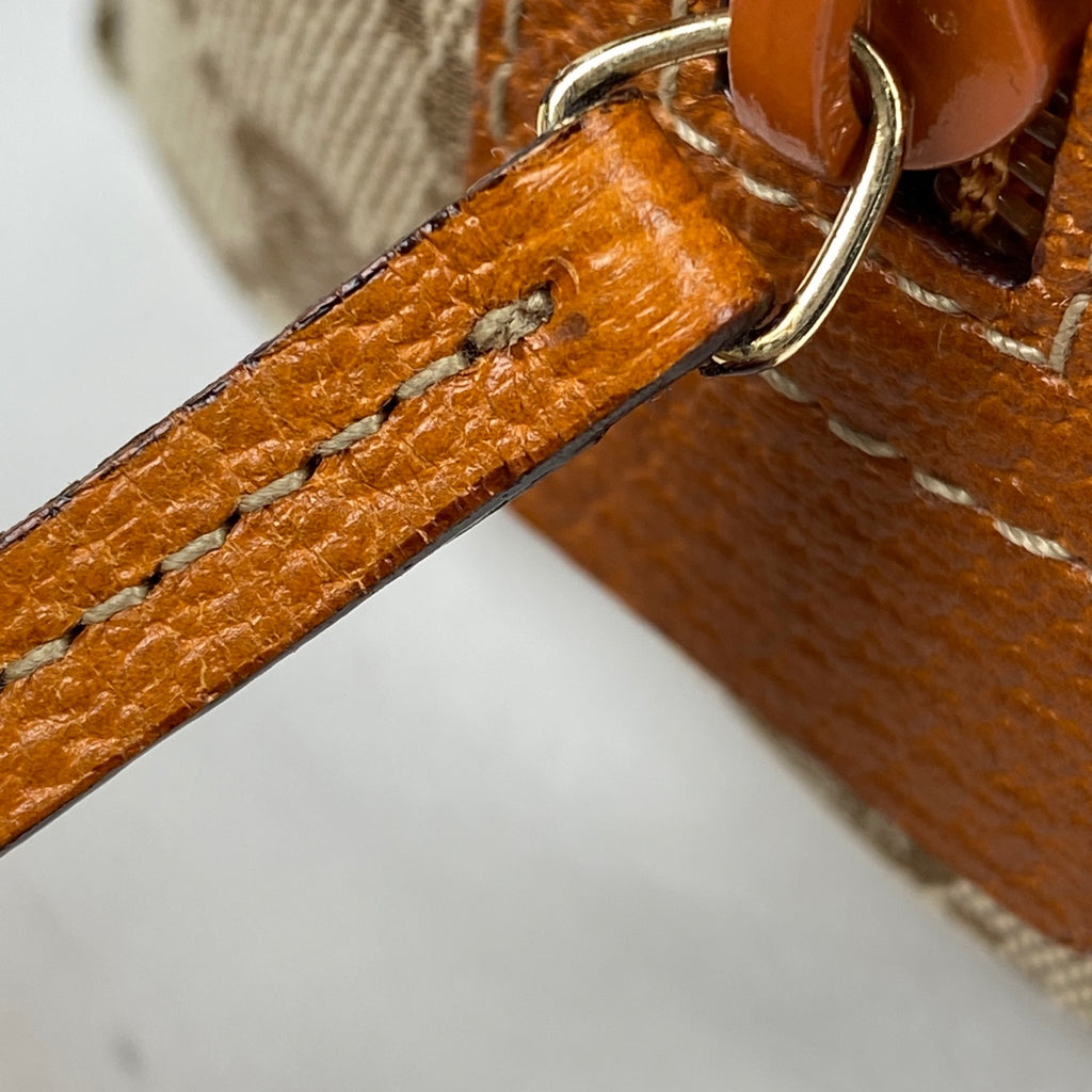 グッチ GG柄 ハンドバッグ ミニ ポーチ ハンドバッグ GGキャンバス ブラウン 124542 レディース 【中古】brbag