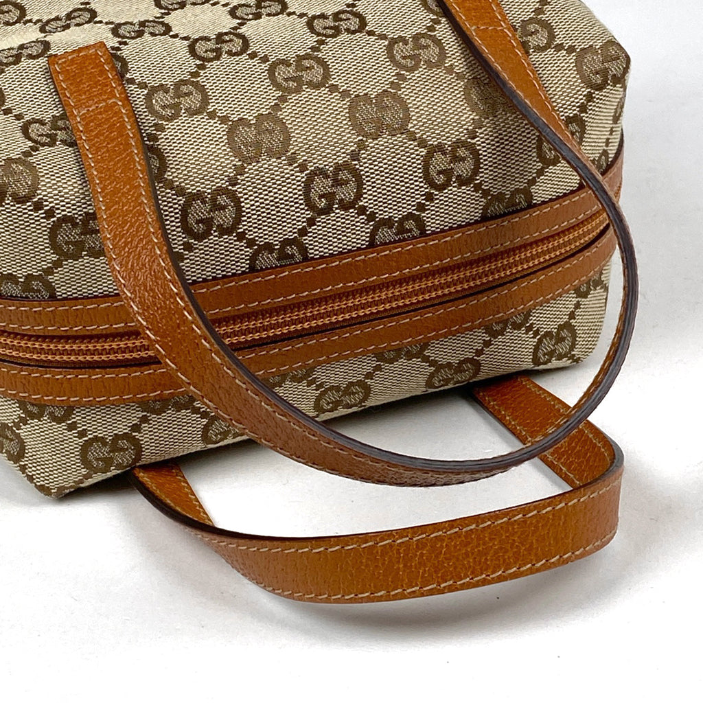 グッチ GG柄 ハンドバッグ ミニ ポーチ ハンドバッグ GGキャンバス ブラウン 124542 レディース 【中古】brbag