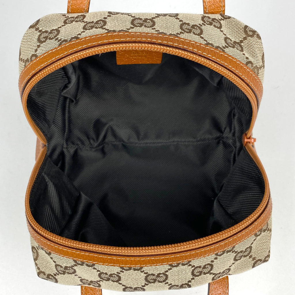 グッチ GG柄 ハンドバッグ ミニ ポーチ ハンドバッグ GGキャンバス ブラウン 124542 レディース 【中古】brbag