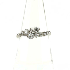 メレダイヤ デザインリング プラチナ 指輪 リング 15.5号 Pt900 ダイヤモンド レディース ノンブランドジュエリー 【中古】nbjwl