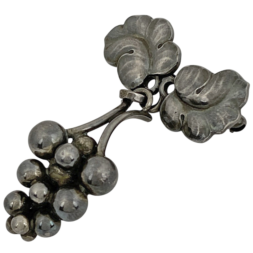 ジョージジェンセン ムーンライト グレープ ブローチ 217A 葡萄モチーフ ブローチ シルバー925 シルバー レディース 【中古】bracc