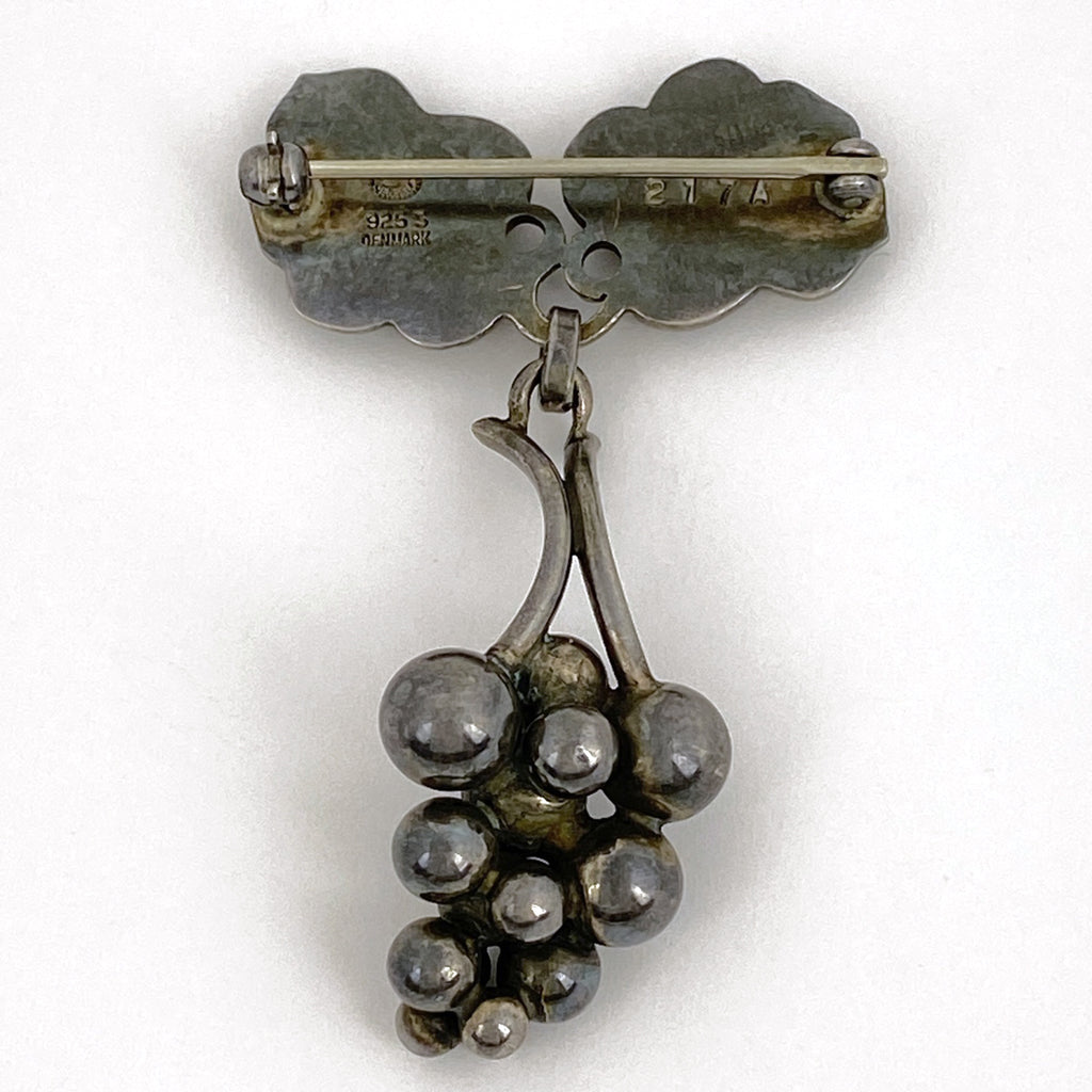 ジョージジェンセン ムーンライト グレープ ブローチ 217A 葡萄モチーフ ブローチ シルバー925 シルバー レディース 【中古】bracc