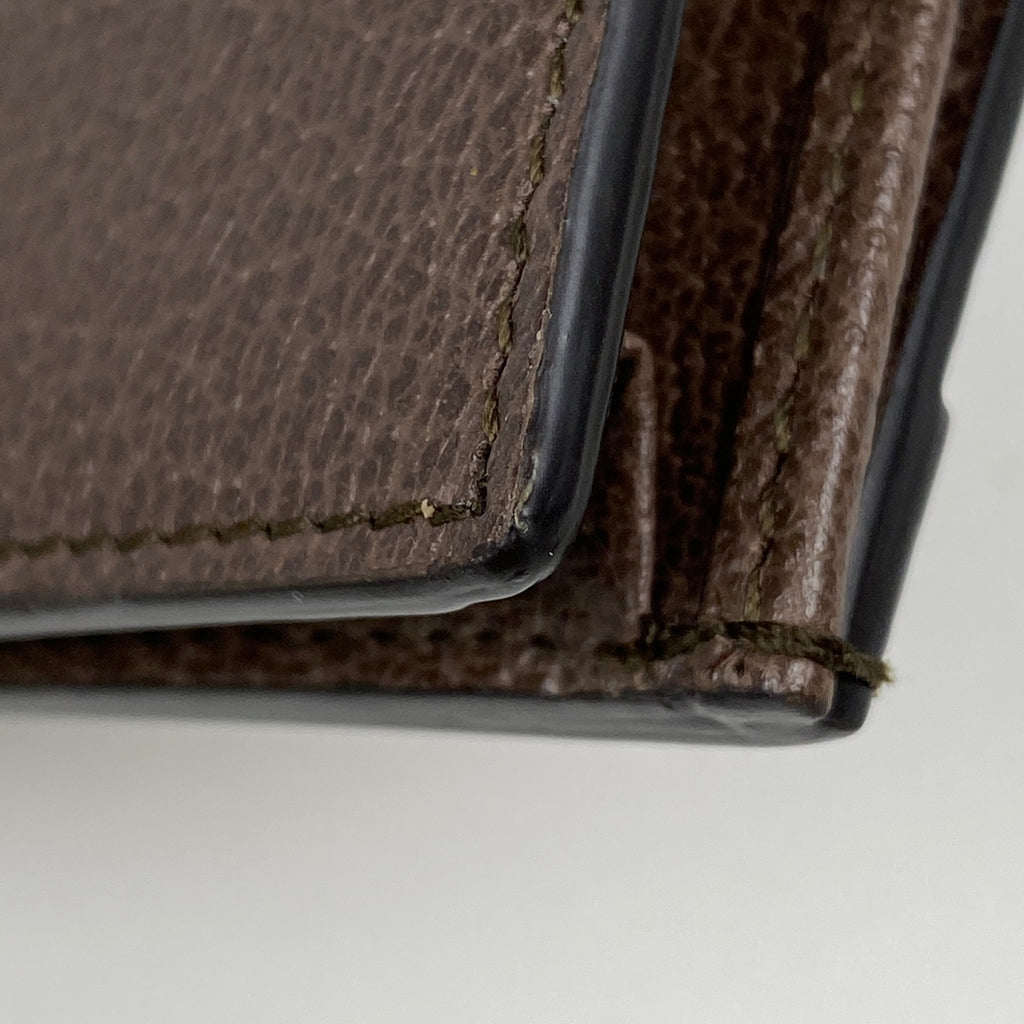 グッチ オフィディア 二つ折り 財布 GG柄 シェリーライン ウェブ 二つ折り財布 コーティングキャンバス ベージュ ブラウン 591962 レディース 【中古】brbag