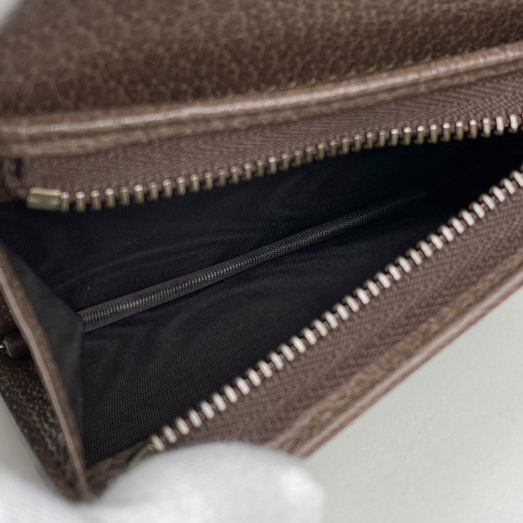 グッチ オフィディア 二つ折り 財布 GG柄 シェリーライン ウェブ 二つ折り財布 コーティングキャンバス ベージュ ブラウン 591962 レディース 【中古】brbag