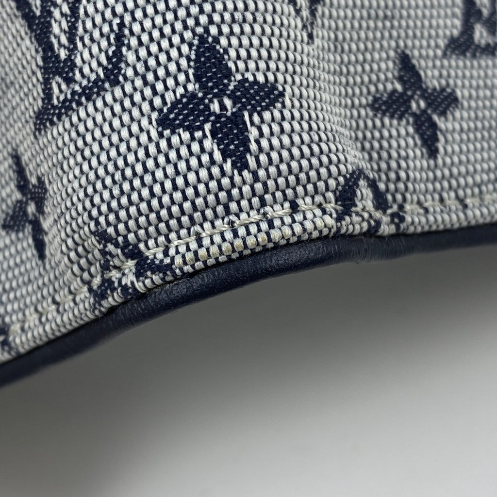 ルイ・ヴィトン ポルト ビエ カルト クレディ モネ 三つ折り財布 モノグラムミニ ブルー M92239 レディース 【中古】brbag