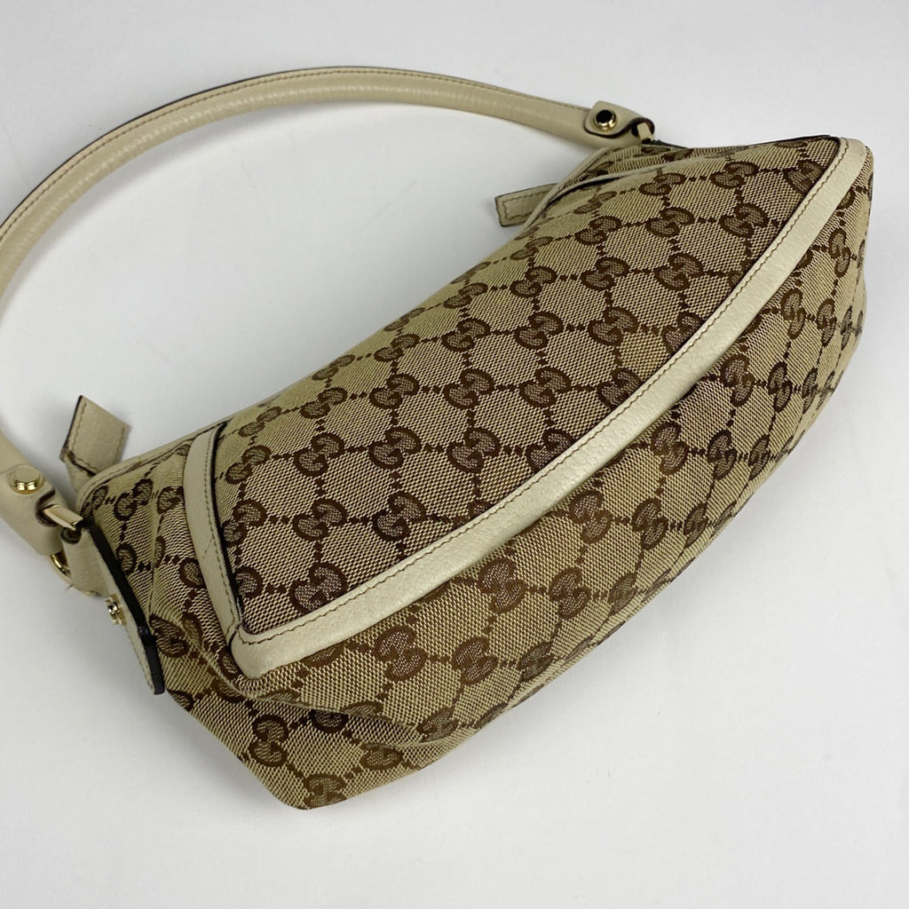 グッチ GG柄 ショルダーバッグ ワンショルダー 肩掛け アビー ショルダーバッグ GGキャンバス ベージュ ホワイト 130939 レディース 【中古】brbag