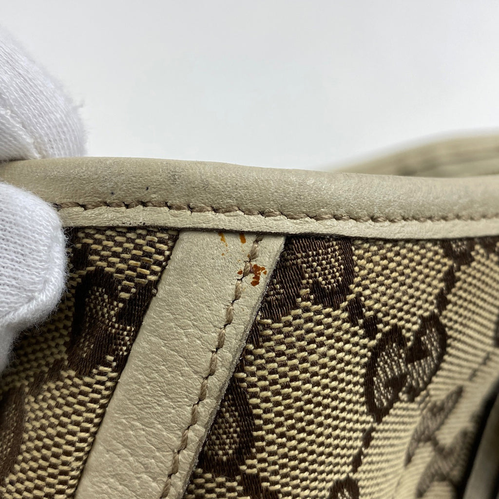 グッチ GG柄 ショルダーバッグ ワンショルダー 肩掛け アビー ショルダーバッグ GGキャンバス ベージュ ホワイト 130939 レディース 【中古】brbag