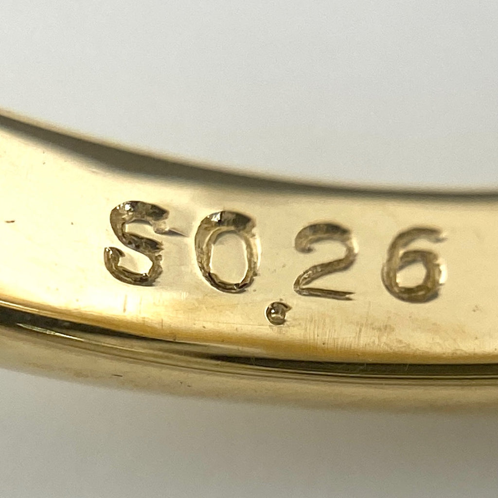 ポーラ サファイア デザインリング YG イエローゴールド 指輪 メレダイヤ リング 12号 750 サファイア ダイヤモンド レディース 【中古】brjwl