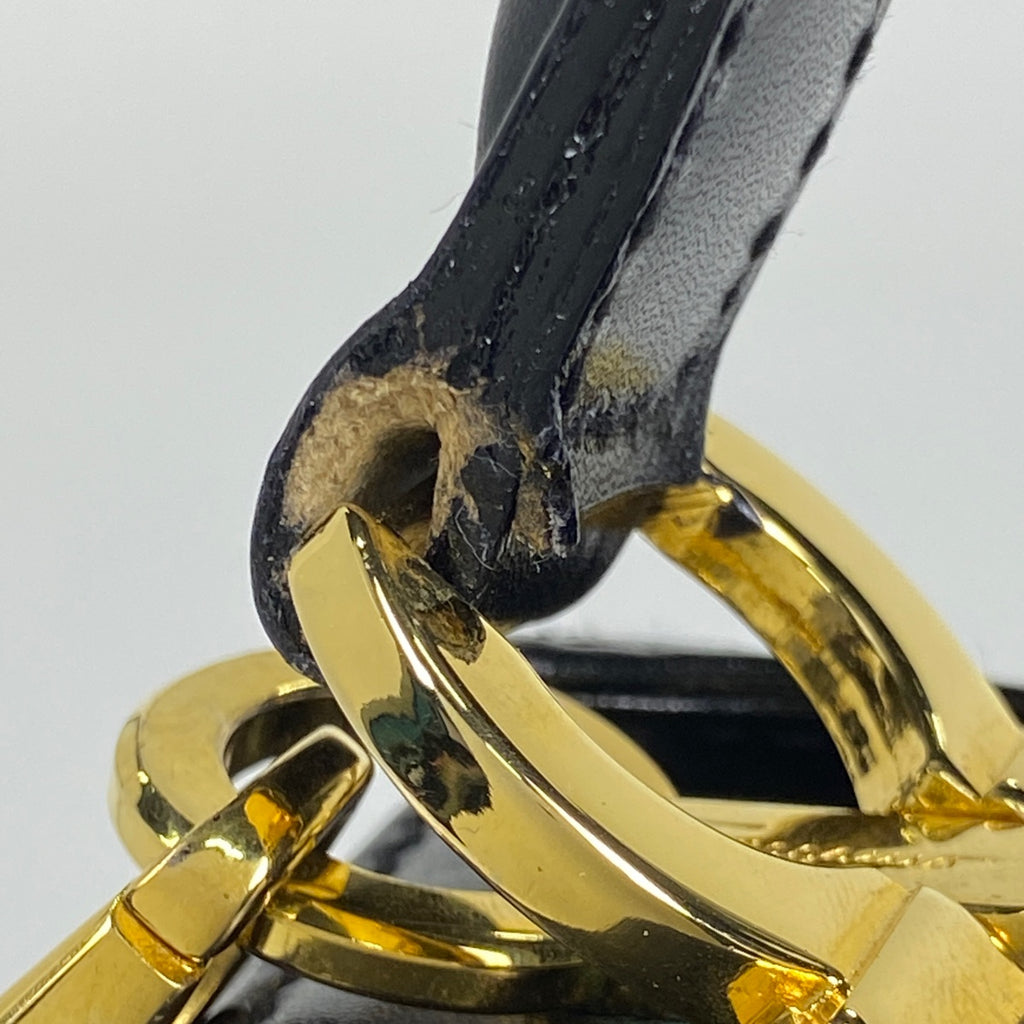 サルヴァトーレフェラガモ ガンチーニ ハンドバッグ 2WAY ショルダーバッグ ハンドバッグ レザー ブラック 4695 レディース 【中古】brbag