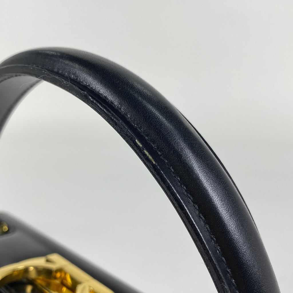 サルヴァトーレフェラガモ ガンチーニ ハンドバッグ 2WAY ショルダーバッグ ハンドバッグ レザー ブラック 4695 レディース 【中古】brbag