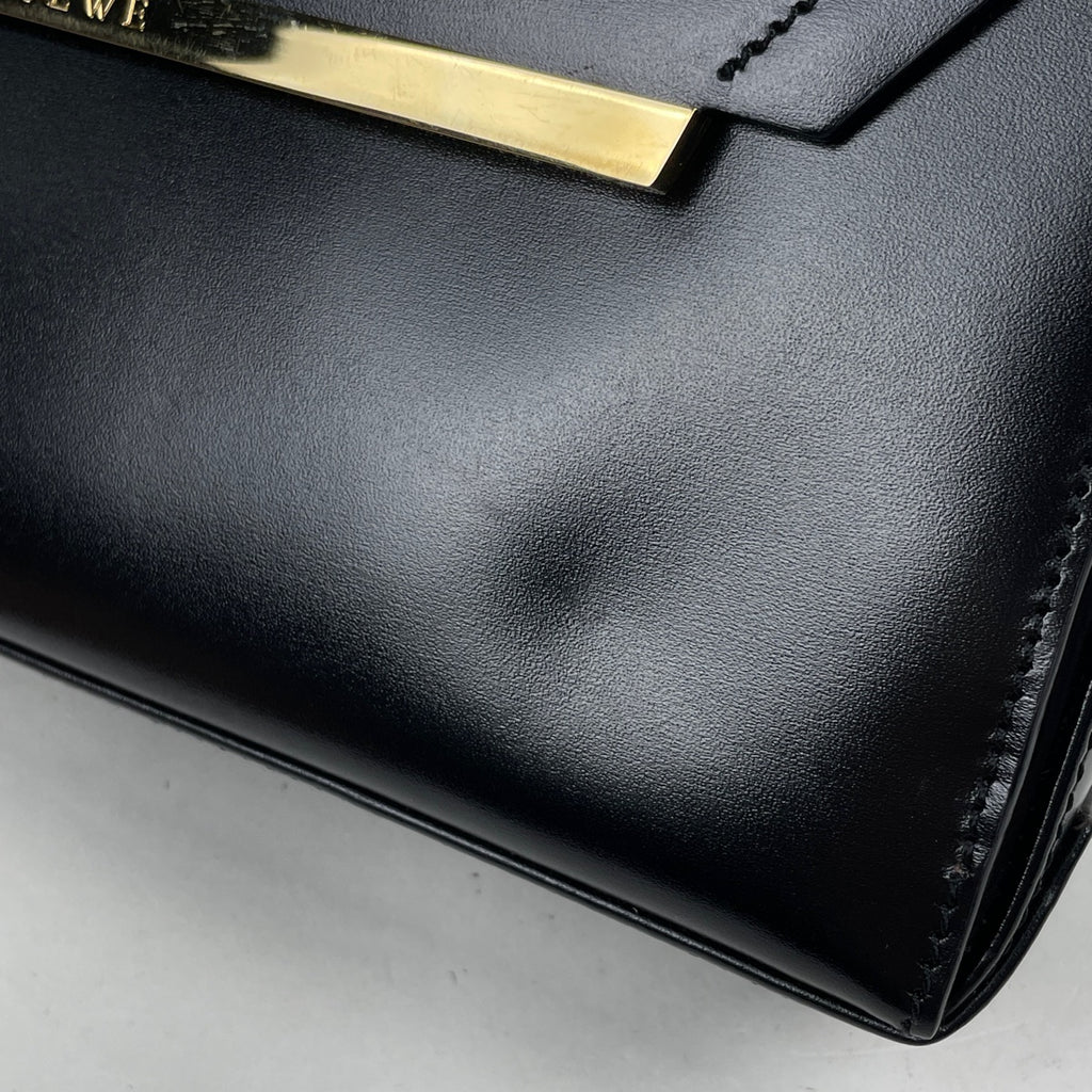 ロエベ ロゴ ショルダーバッグ ワンショルダー ショルダーバッグ レザー ブラック レディース 【中古】brbag