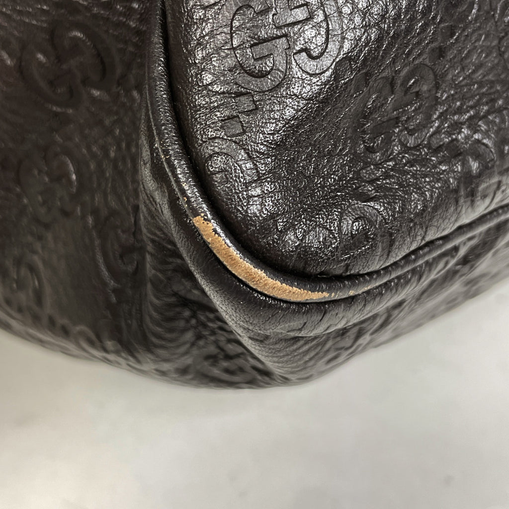 グッチ グッチシマ ショルダーバッグ シグネチャー メッセンジャーバック ショルダーバッグ シマレザー ブラウン 223665 レディース 【中古】brbag