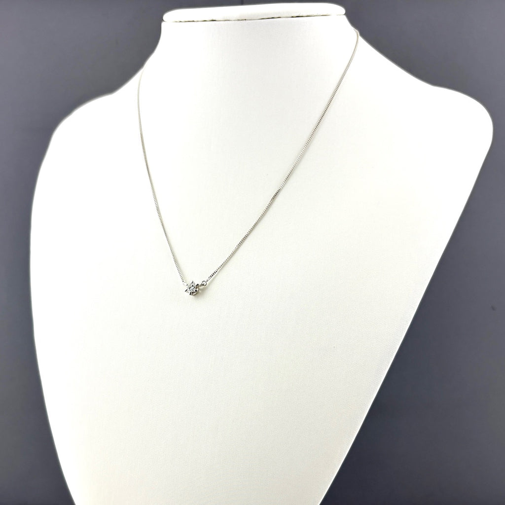 ダイヤモンド デザインネックレス プラチナ ペンダント ネックレス Pt850 ダイヤモンド レディース ノンブランドジュエリー 【中古】nbjwl