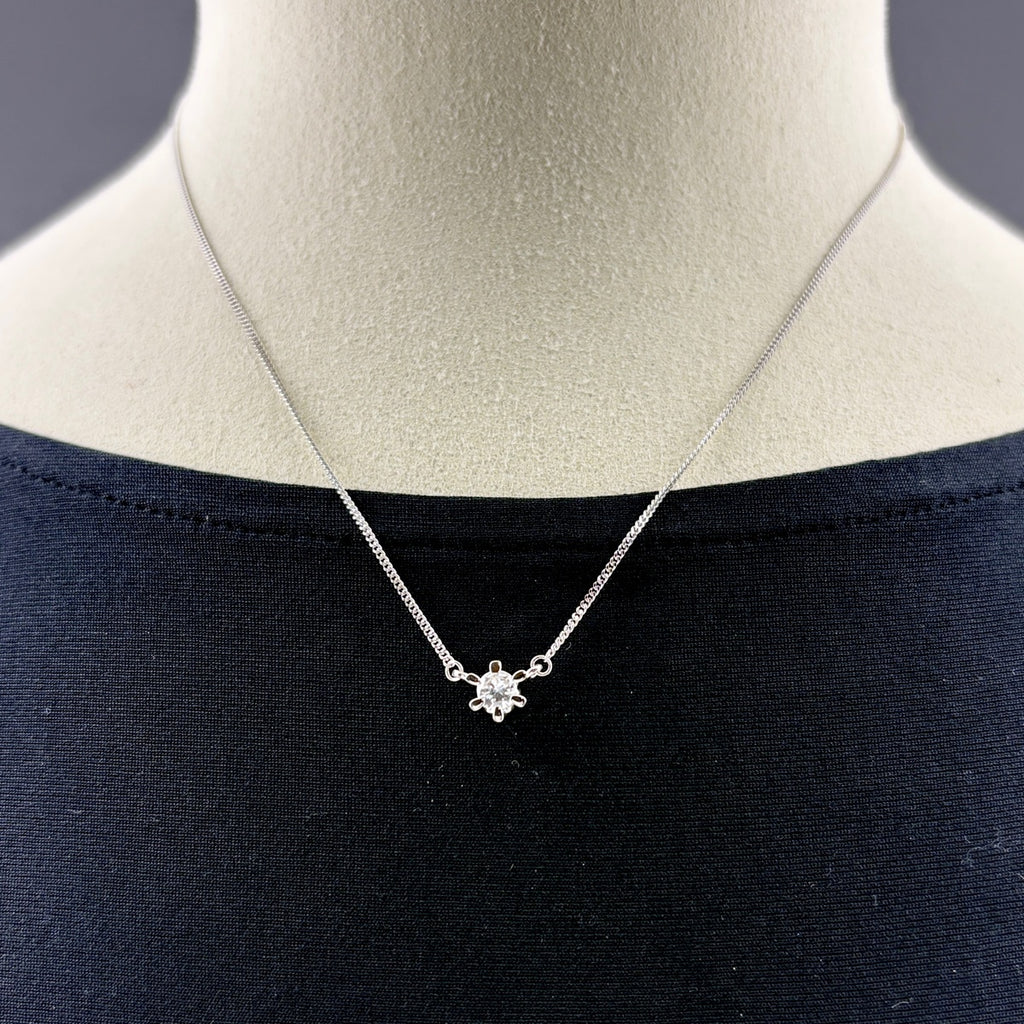 ダイヤモンド デザインネックレス プラチナ ペンダント ネックレス Pt850 ダイヤモンド レディース ノンブランドジュエリー 【中古】nbjwl