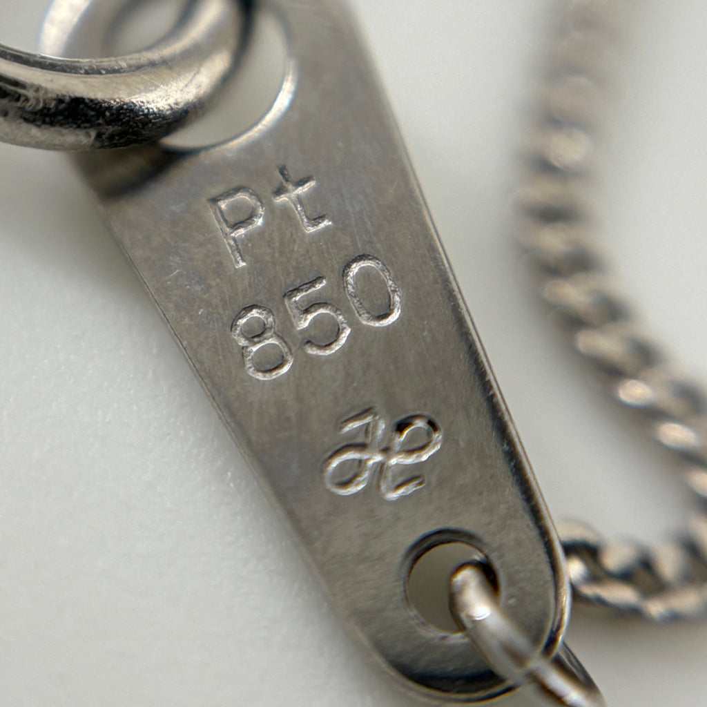 ダイヤモンド デザインネックレス プラチナ ペンダント ネックレス Pt850 ダイヤモンド レディース ノンブランドジュエリー 【中古】nbjwl